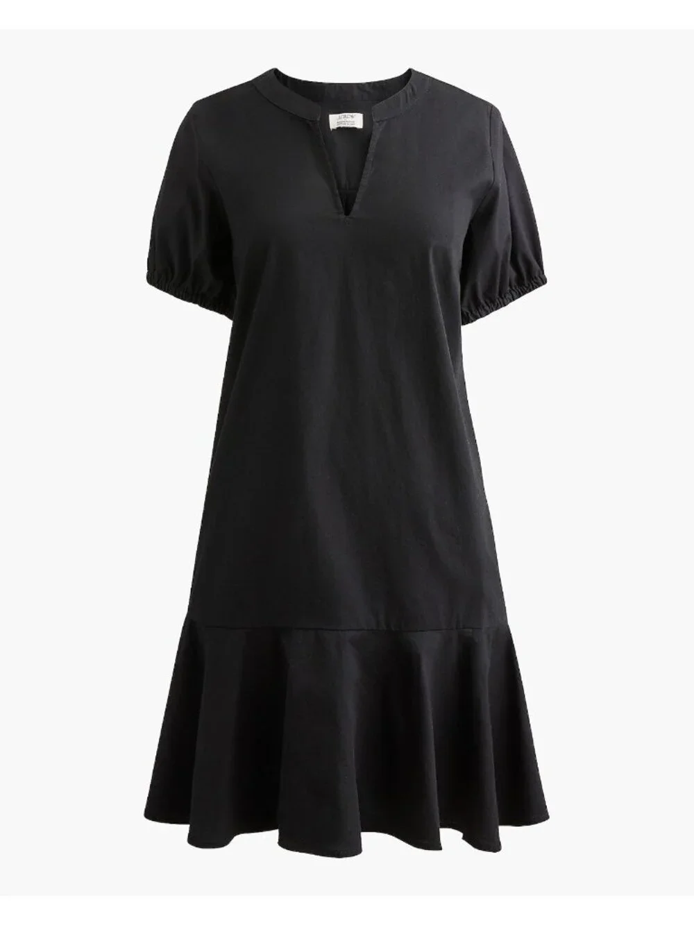 J Crew Womens Mini Shirt Dress Sz 18T 18 Tall Black Regenerative Cotton Preppy